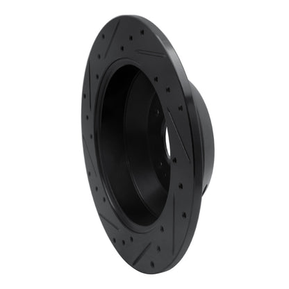 R1 Concepts R1 10-21 Hyundai Santa Fe XL Rear Right Drilled & Slotted Black Brake Rotor