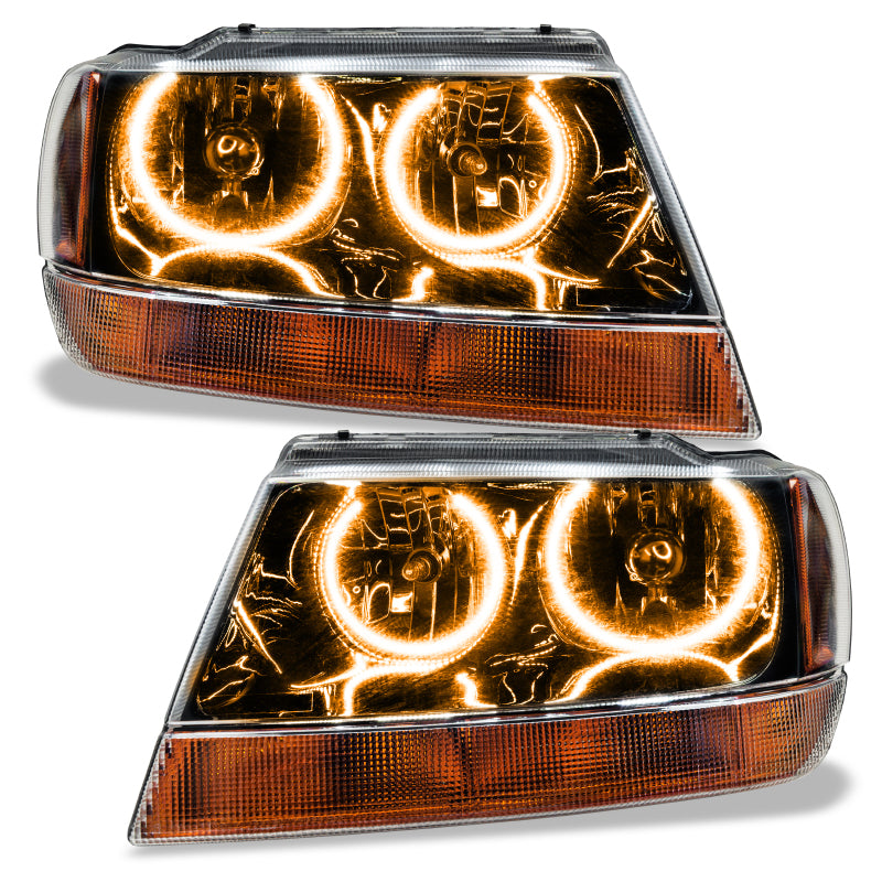 ORACLE Lighting Oracle 99-04 Jeep Grand Cherokee SMD HL - Black - ColorSHIFT w/ Simple Controller