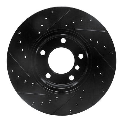 R1 Concepts R1 96-03 BMW 525I (USA/Canada) Front Right Drilled & Slotted Black Brake Rotor
