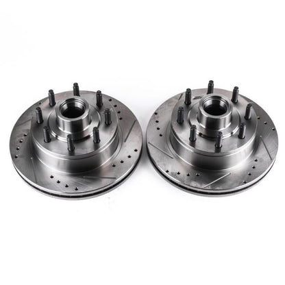PowerStop Power Stop 99-07 Ford E-350 Super Duty Front Drilled & Slotted Rotor - Pair