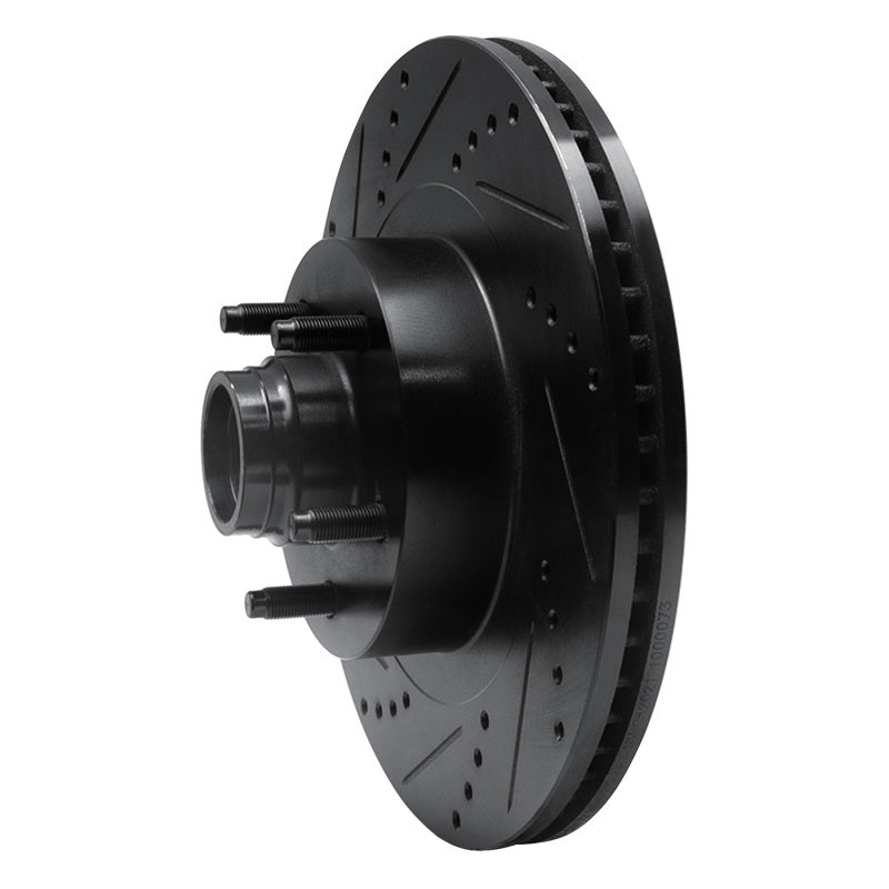 R1 Concepts R1 01-05 Ford Explorer Sport Front Left Drilled & Slotted Black Brake Rotor