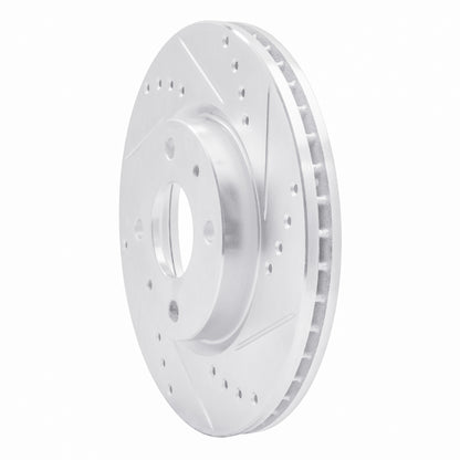 R1 Concepts R1 83-93 Jaguar XJS Rear Right Drilled & Slotted Silver Brake Rotor