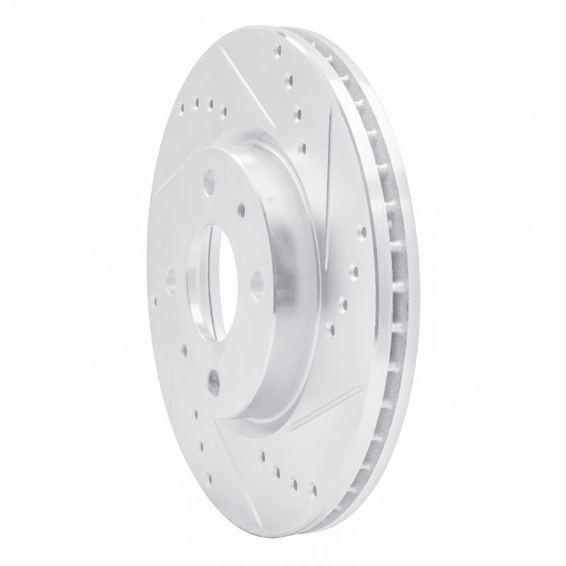 R1 Concepts R1 98-10 Dodge ATOS (Mexico) Front Right Drilled & Slotted Silver Brake Rotor