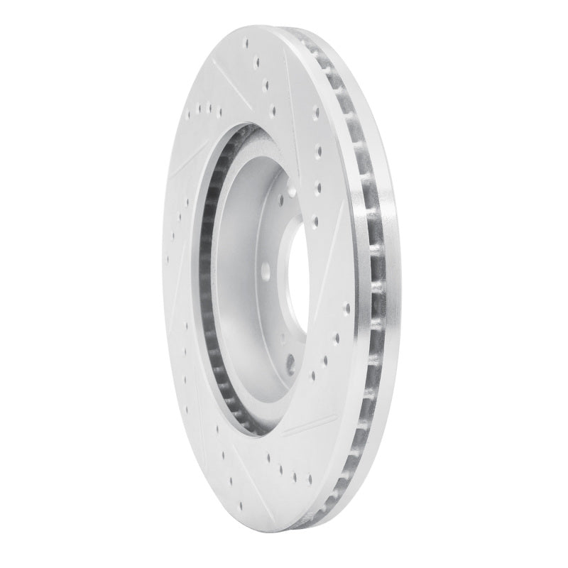 R1 Concepts R1 04-12 Mitsubishi Eclipse Front Left Drilled & Slotted Silver Brake Rotor
