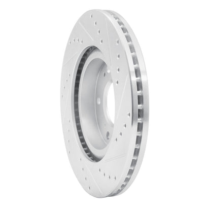 R1 Concepts R1 04-12 Mitsubishi Eclipse Front Left Drilled & Slotted Silver Brake Rotor