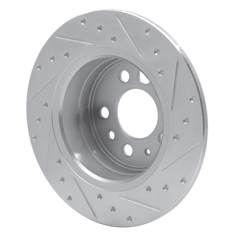 R1 Concepts R1 1974-1995 Volvo 245 Rear Left Drilled & Slotted Silver Brake Rotor