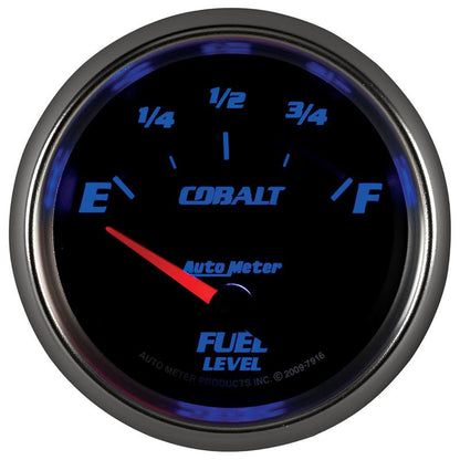 Autometer Cobalt 66.7mm 240-33 ohms Short Sweep Electronic Fuel Level Gauge