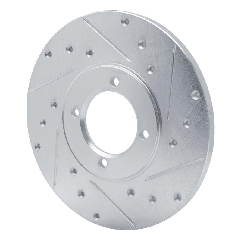 R1 Concepts R1 76-81 Toyota Celica Front Right Drilled & Slotted Silver Brake Rotor