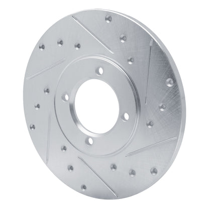 R1 Concepts R1 76-81 Toyota Celica Front Right Drilled & Slotted Silver Brake Rotor