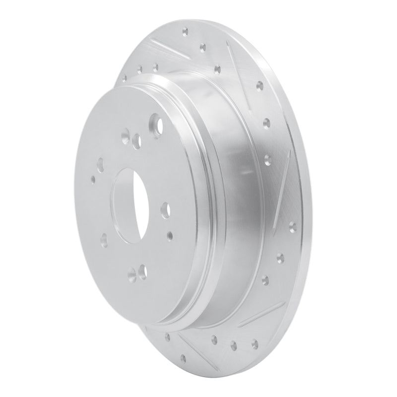 R1 Concepts R1 02-04 Honda Odyssey Rear Right Drilled & Slotted Silver Brake Rotor