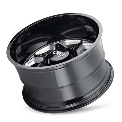 Cali Off-Road 9111 Sevenfold 20x12 / 6x139.7 BP / -51mm Offset / 106mm Hub Gloss Black Milled Wheel