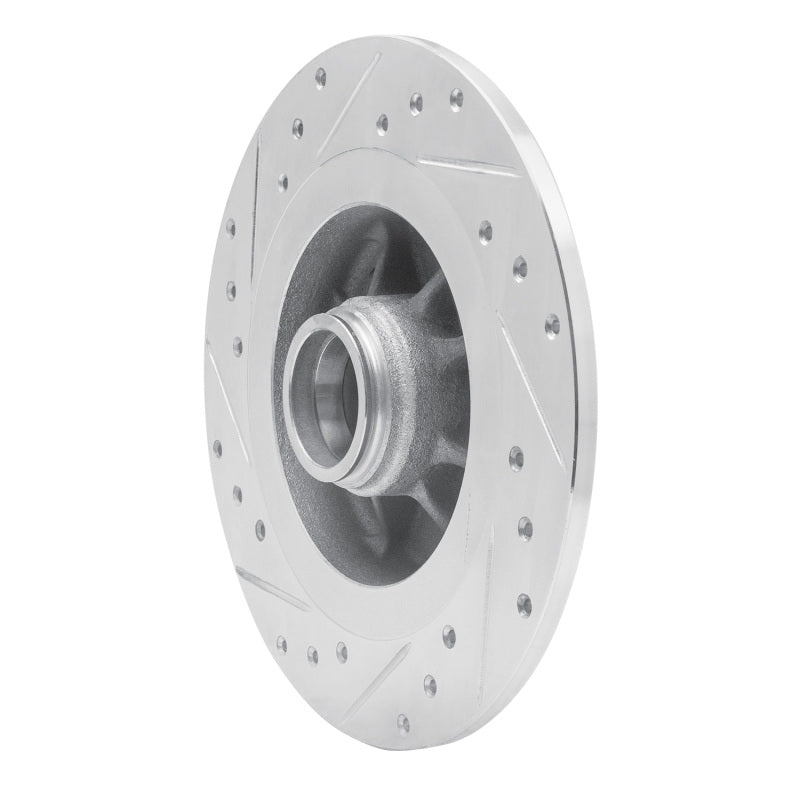 R1 Concepts R1 84-87 Nissan Maxima Rear Right Drilled & Slotted Silver Brake Rotor