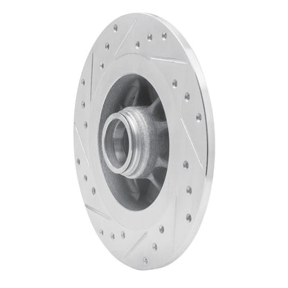 R1 Concepts R1 84-87 Nissan Maxima Rear Right Drilled & Slotted Silver Brake Rotor