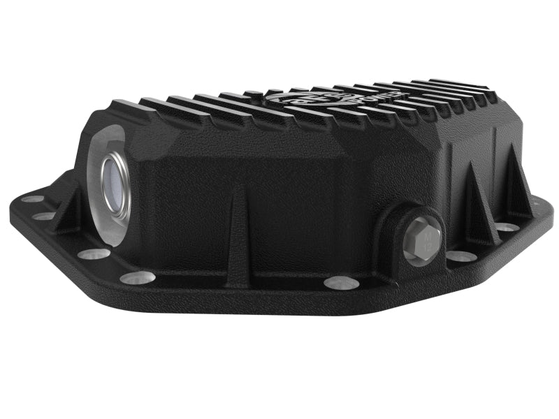 aFe POWER Pro Series Front Diff Cover Black w/ Machined Fins Ford F-250/350 23-26 (Dana M235)