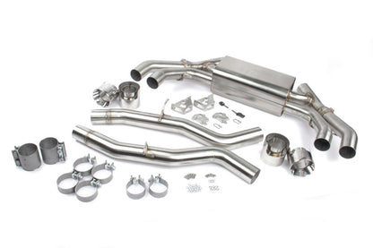 Dinan 20-25 BMW X3 M/X4 M (F97/F98) Free Flow Axleback Exhaust System - Polished Tips