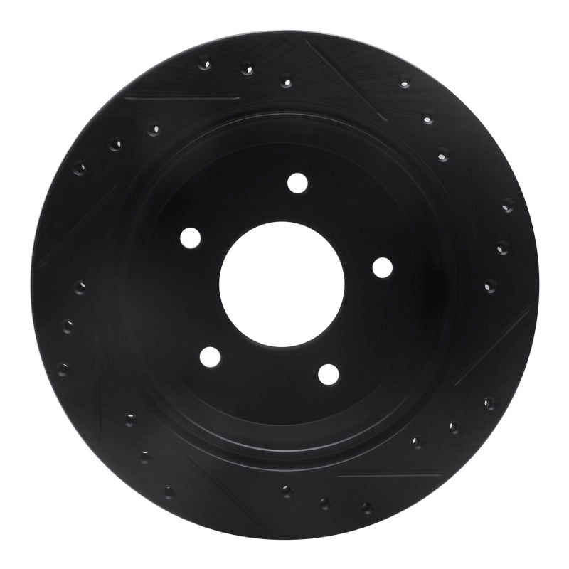 R1 Concepts R1 94-96 Chevrolet COMMERCIAL CHASSIS Rear Left Drilled & Slotted Black Brake Rotor