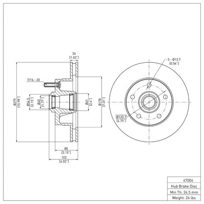 DFC 67-74 Buick Special Front GeoSPEC Coated Rotor