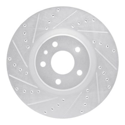 R1 Concepts R1 13-20 Ford Fusion Front Left Drilled & Slotted Silver Brake Rotor