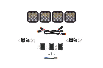 Diode Dynamics SS5 Sport Universal CrossLink 4-Pod Lightbar - White Driving
