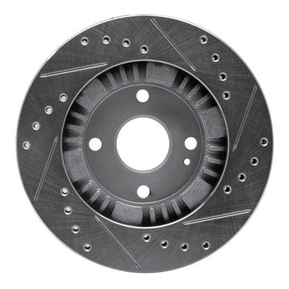 R1 Concepts R1 99-03 Mazda Protege Front Left Drilled & Slotted Silver Brake Rotor