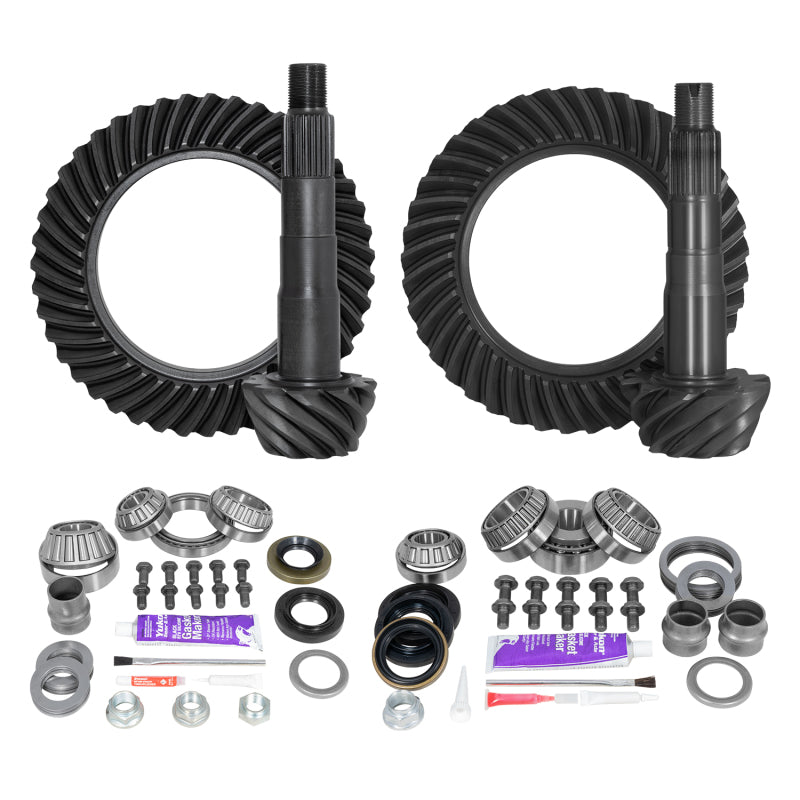 Yukon Gear & Axle Yukon Gear Ring & Pinion Gear Kit Front & Rear for Toyota 8/8IFS Diff (w/Factory Locker) 4.11 Ratio