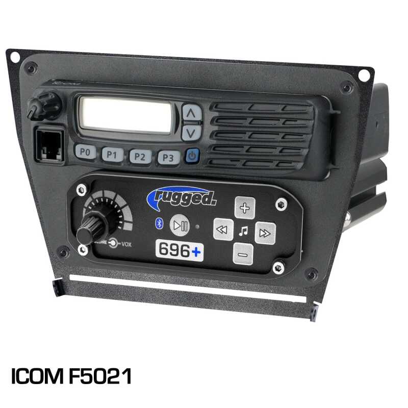 Rugged Radios Polaris RZR PRO XP RZR Turbo R and RZR PRO R Dash Mount Radio and Intercom Icom F5021