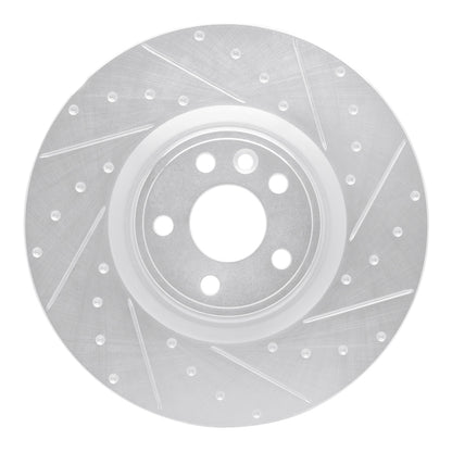 R1 Concepts R1 18-20 Jaguar E-Pace Front Right Drilled & Slotted Silver Brake Rotor