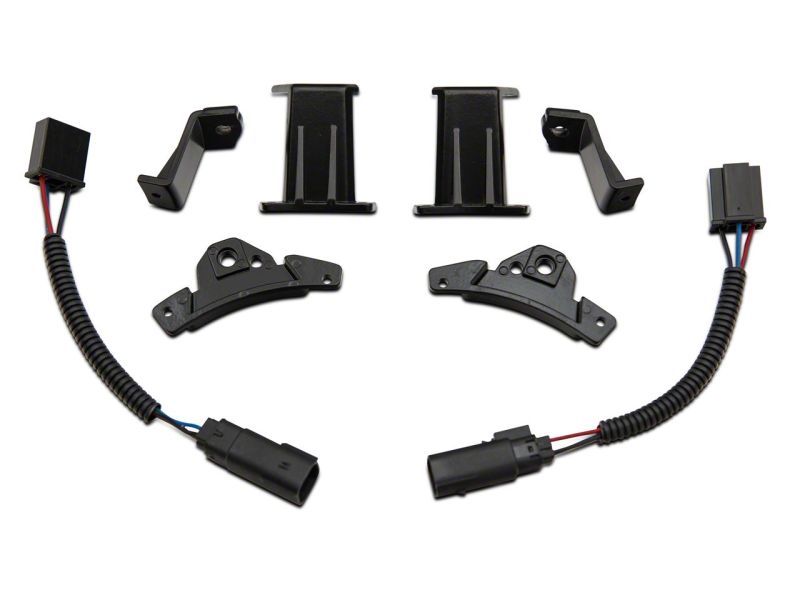 Raxiom 18-23 Jeep Wrangler JL 7-In Headlight Retro-Fit Kit w/ Harness- Black Housing (Clear Lens)