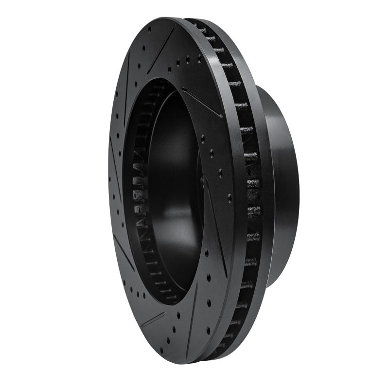 R1 Concepts R1 05-12 Ford F-250 4WD (Super Duty) Front Right Drilled & Slotted Black Brake Rotor
