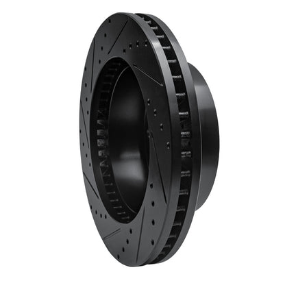 R1 Concepts R1 05-12 Ford F-250 4WD (Super Duty) Front Right Drilled & Slotted Black Brake Rotor