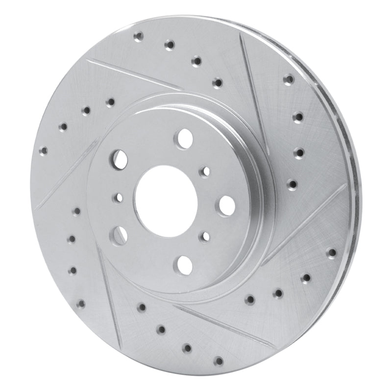 R1 Concepts R1 90-93 Toyota Celica Front Right Drilled & Slotted Silver Brake Rotor