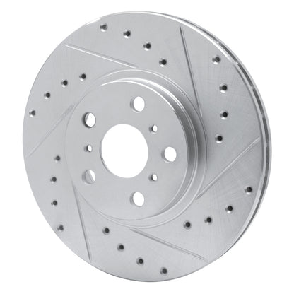 R1 Concepts R1 90-93 Toyota Celica Front Right Drilled & Slotted Silver Brake Rotor