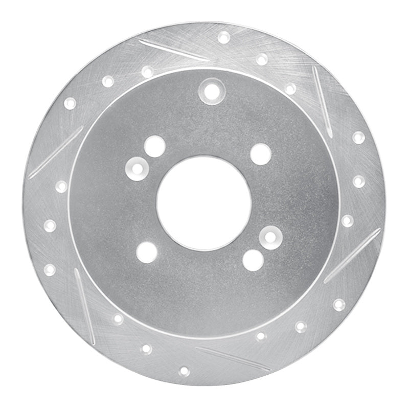 R1 Concepts R1 06-12 Dodge Attitude (Mexico) Rear Right Drilled & Slotted Silver Brake Rotor