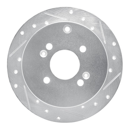 R1 Concepts R1 06-12 Dodge Attitude (Mexico) Rear Right Drilled & Slotted Silver Brake Rotor