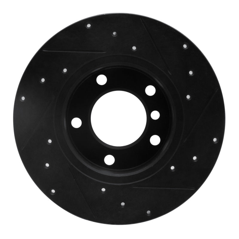 R1 Concepts R1 95-98 BMW Z3 Front Left Drilled & Slotted Black Brake Rotor