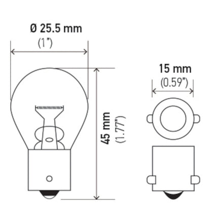 Hella Bulb 1156 12V 27W BA15s S8 (MOQ 10)