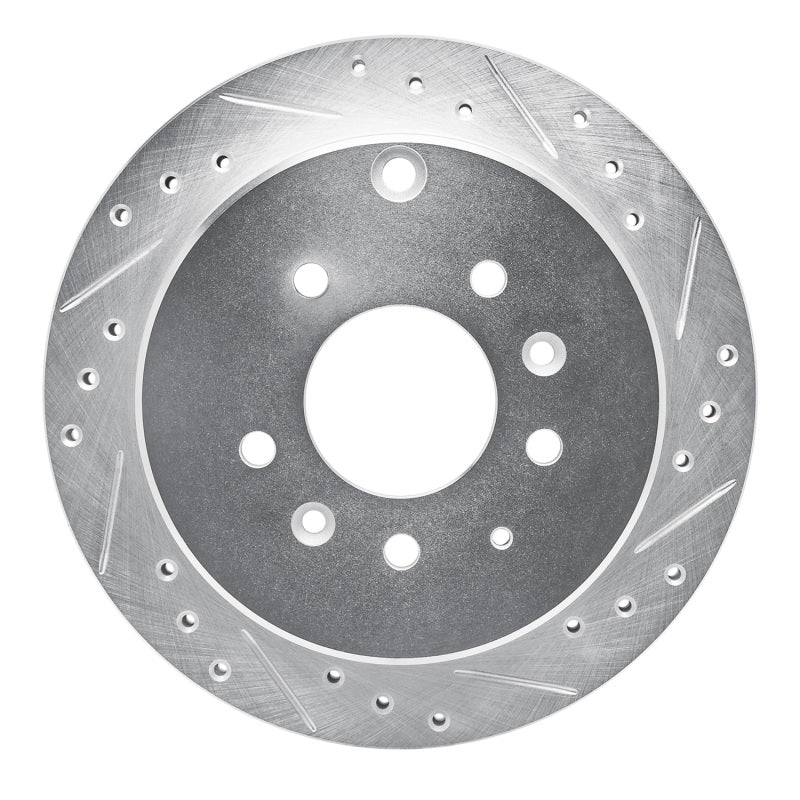 R1 Concepts R1 92-06 Mazda MPV Rear Right Drilled & Slotted Silver Brake Rotor