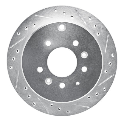 R1 Concepts R1 92-06 Mazda MPV Rear Right Drilled & Slotted Silver Brake Rotor