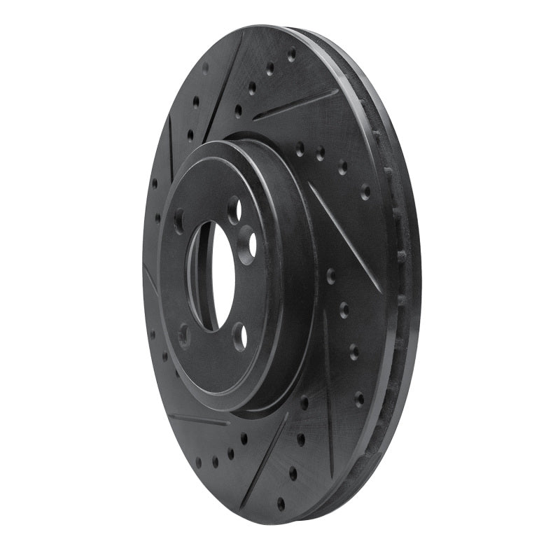 R1 Concepts R1 02-06 Mini Cooper (Excl Clubman) Front Left Drilled & Slotted Black Brake Rotor