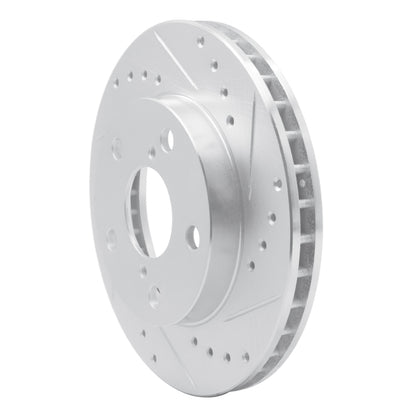 R1 Concepts R1 91-95 Toyota MR2 Front Right Drilled & Slotted Silver Brake Rotor