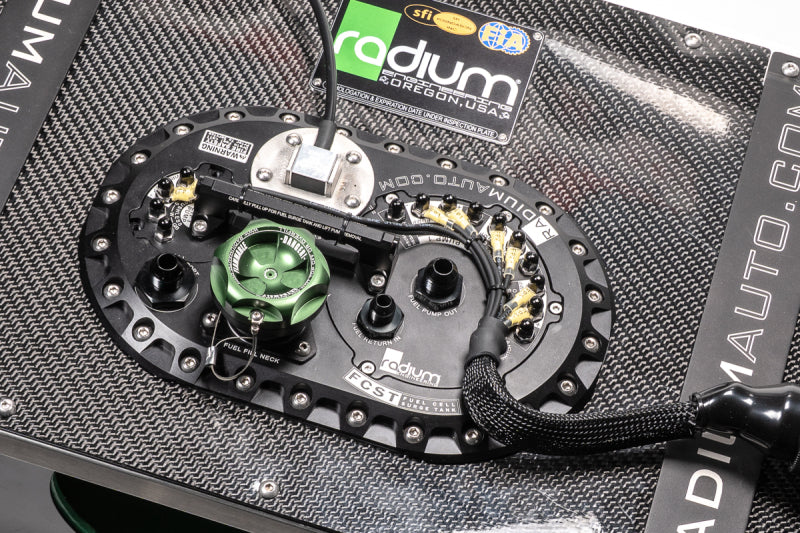 Radium Engineering FCST-X Brushless Ti Automotive E5LM Fuel Cell Surge Tank (Pumps NOT Included)