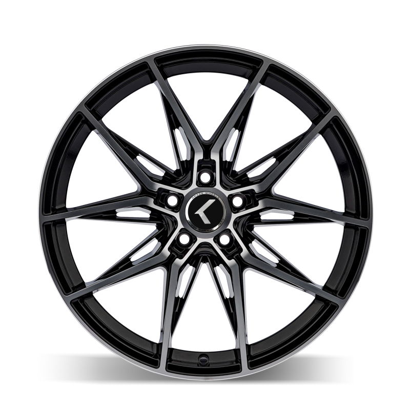 Kraze Wheels Kraze KR196 Evolve 19x8.5 / 5x120 BP / 30mm Offset / 72.56mm Hub Gloss Black Machined Wheel