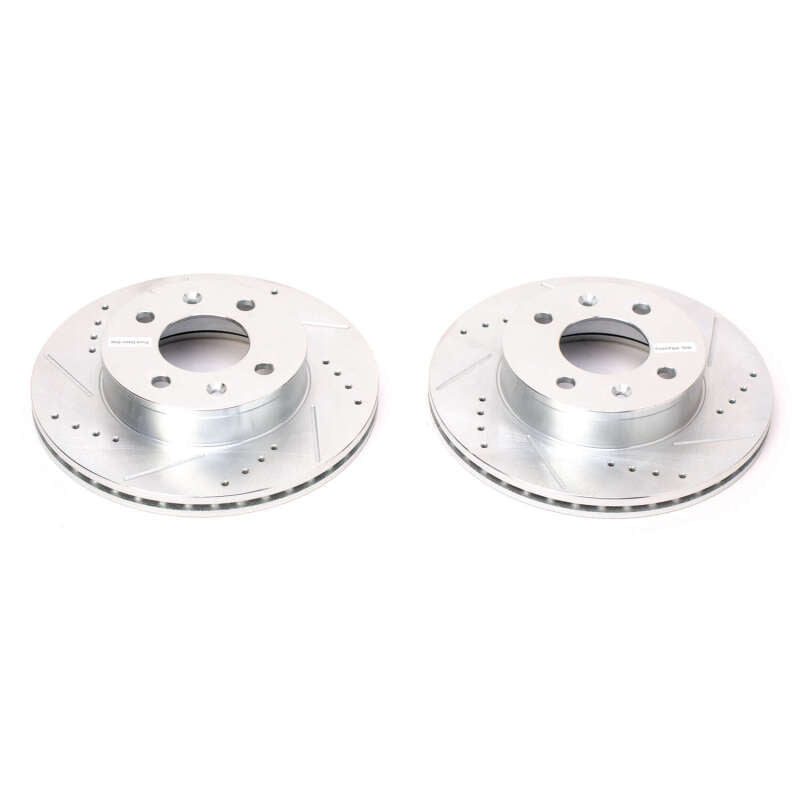 PowerStop Power Stop 03-05 Hyundai Accent Front Evolution Drilled & Slotted Rotors - Pair