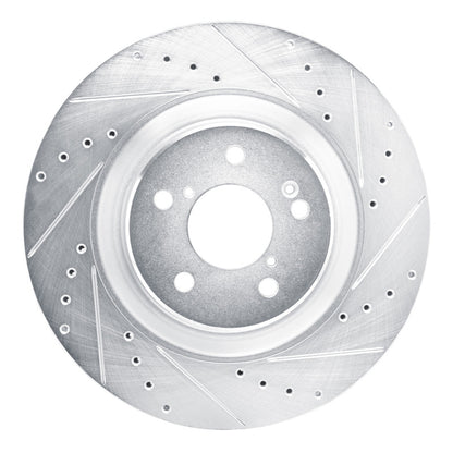 R1 Concepts R1 2022-2026 Acura MDX Front Right Drilled & Slotted Silver Brake Rotor