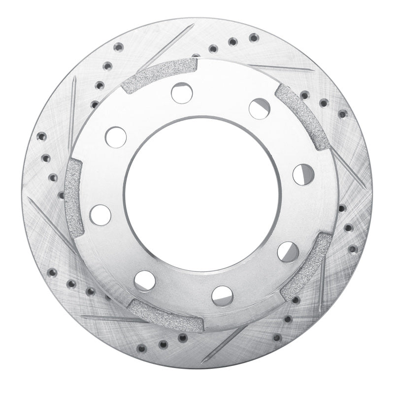 R1 Concepts R1 01-10 Chevrolet Express 3500 Rear Left Drilled & Slotted Silver Brake Rotor
