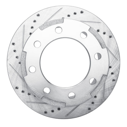 R1 Concepts R1 01-10 Chevrolet Express 3500 Rear Left Drilled & Slotted Silver Brake Rotor