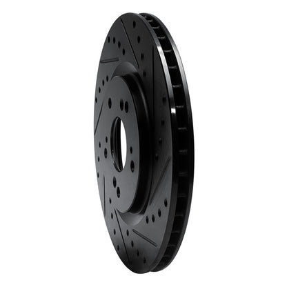 R1 Concepts R1 97-05 Acura NSX Rear Right Drilled & Slotted Black Brake Rotor