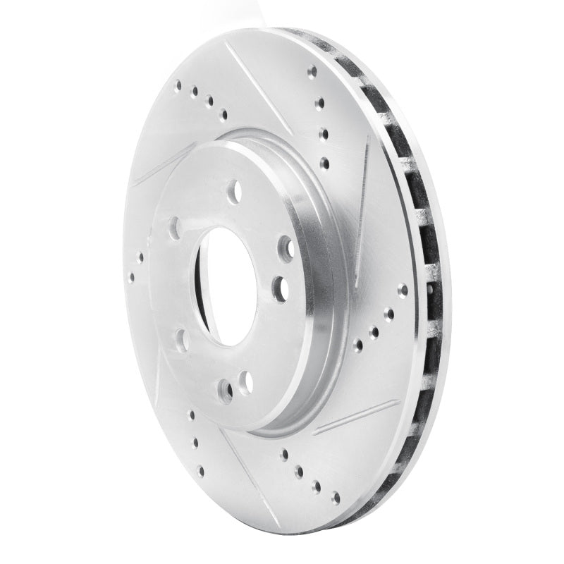 R1 Concepts R1 96-15 Mercedes-Benz SLK230 Front Right Drilled & Slotted Silver Brake Rotor