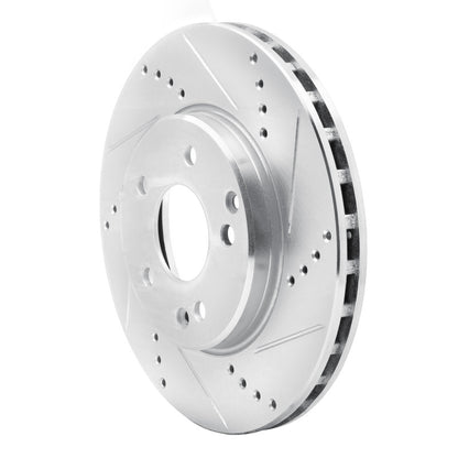 R1 Concepts R1 96-15 Mercedes-Benz SLK230 Front Right Drilled & Slotted Silver Brake Rotor