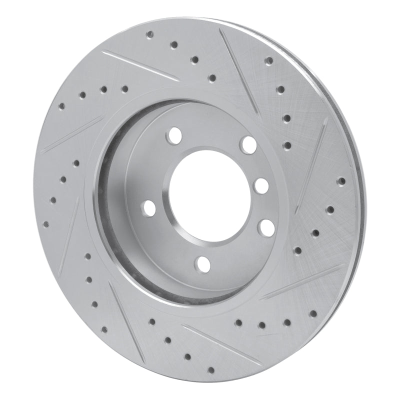 R1 Concepts R1 99-08 BMW 325CI (USA/Canada) Front Left Drilled & Slotted Silver Brake Rotor